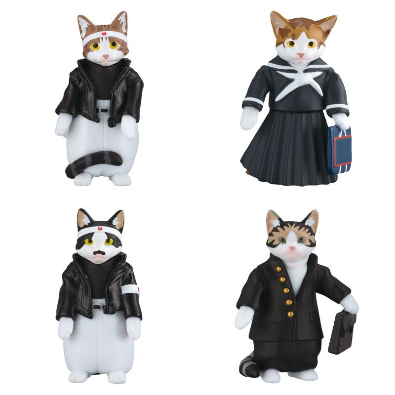 送料無料】なめ猫 フィギュアコレクション 全4種 コンプリート