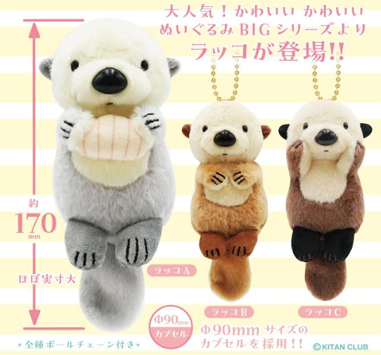 【8月予約】【送料無料】かわいいかわいいぬいぐるみ BIG ラッコ 全3種 コンプリート