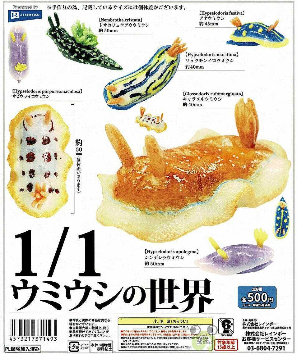 【送料無料】1/1 ウミウシの世界 全6種 コンプリート