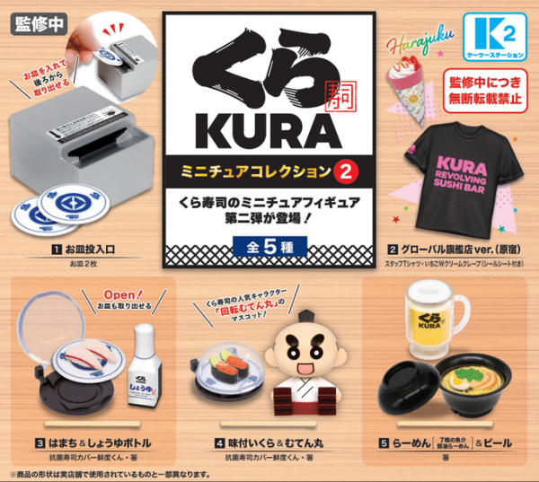 【7月予約】【送料無料】くら寿司 ミニチュアコレクション2 全5種 コンプリート