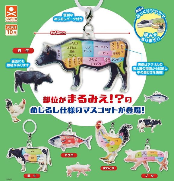 【10月予約】【送料無料】まるみえアクリル めじるしマスコット 全5種 コンプリート