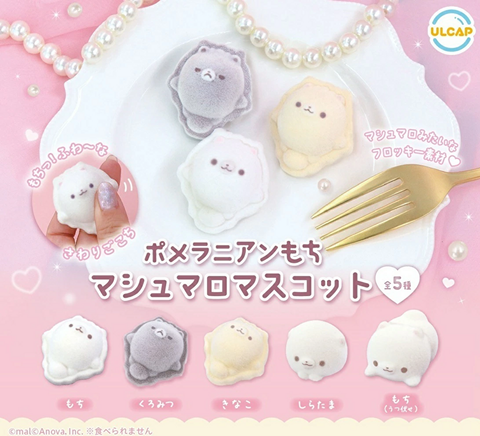 【8月予約】【送料無料】ポメラニアンもち マシュマロマスコット 全5種 コンプリート,ガチャガチャ 通販 在庫情報