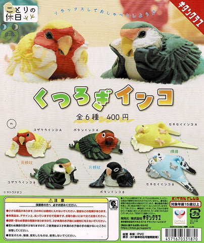【送料無料】ことりの休日 くつろぎインコ 全6種 コンプリート,ガチャガチャ 通販 在庫情報