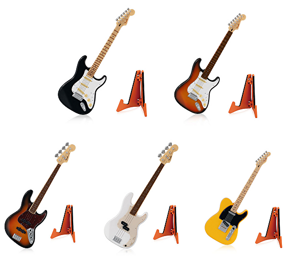 【送料無料】Fender Miniature Collection フェンダー ミニチュアコレクション 全5種 コンプリート