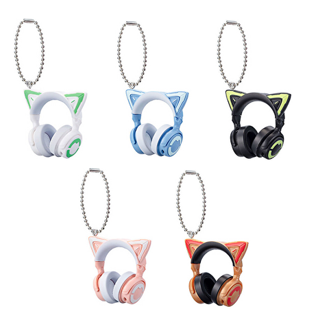 【送料無料】Yowu 猫耳ヘッドホン ミニチュアチャーム 全5種 コンプリート,ガチャガチャ 通販 在庫情報