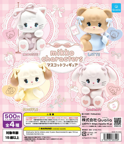 【送料無料】mikko characters マスコットフィギュア 全4種 コンプリート,ガチャガチャ 通販 在庫情報
