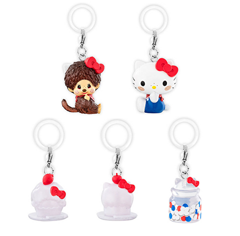 【送料無料】モンチッチ×ハローキティ めじるしアクセサリー 全5種 コンプリート,ガチャガチャ 通販 在庫情報